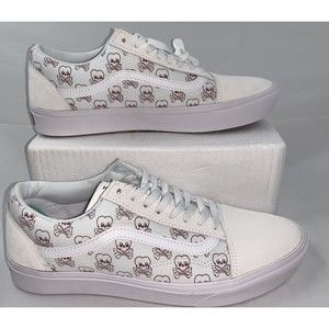 Vans Men's Comfycush Old Skool Coldhearted White Red Shoes Mens Size 11